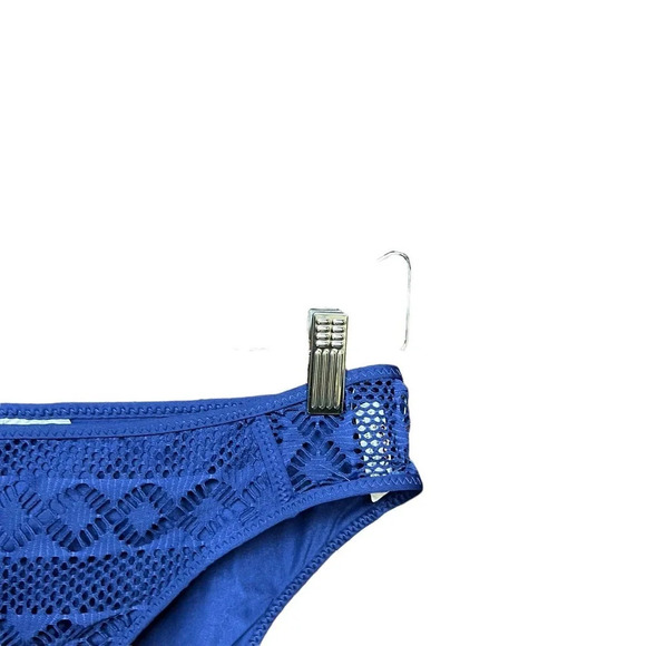 Becca by Rebecca Virtue Crochet Bikini Bottom Blue Size Small - Picture 3 of 9